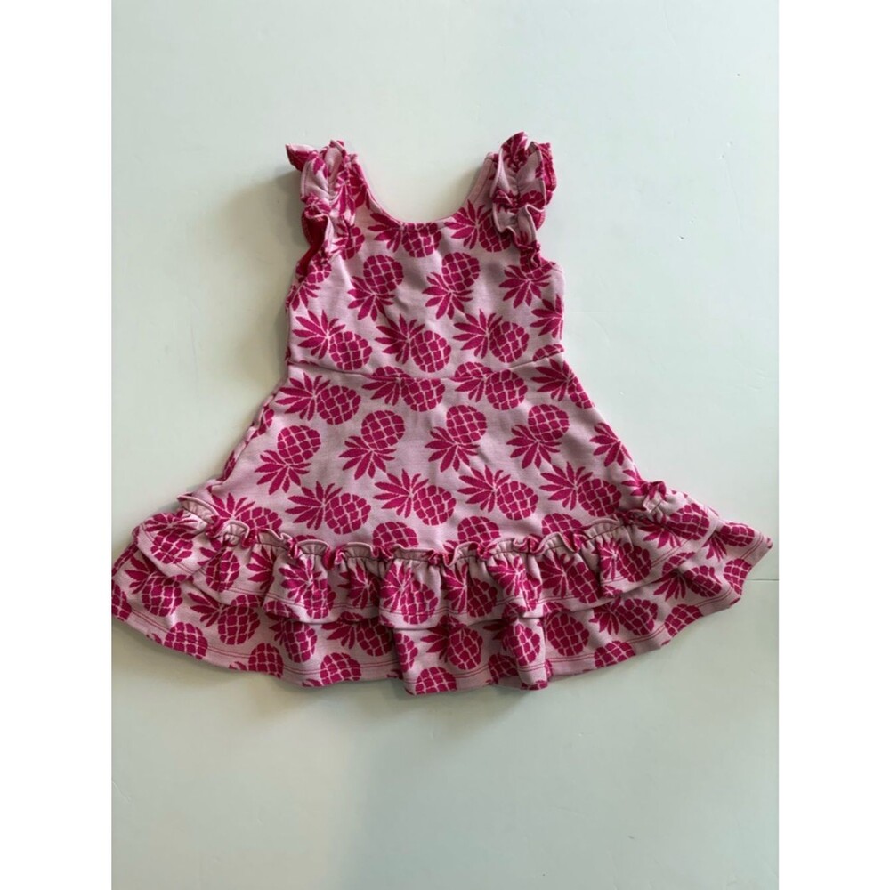 Janie and Jack Pink Pineapple Ruffle Dress 5